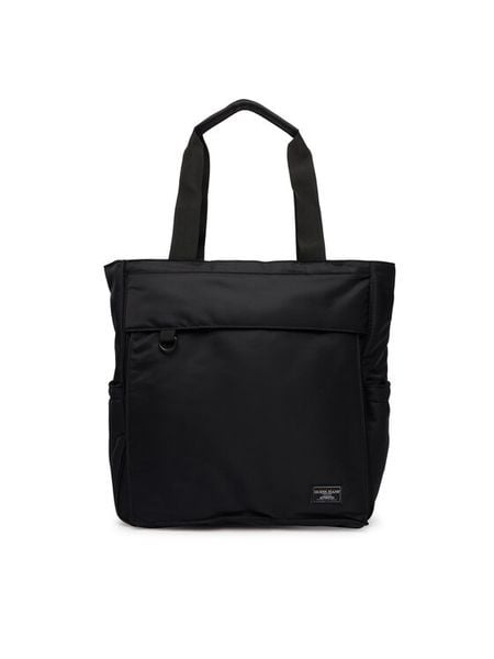 Guess Jeans Torebka M6RZ00 WK512 Czarny. Czarne shopper Guess Jeans, z aplikacjami, z jeansu, bez dodatków. Za 299.99 zł.