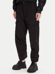 G-Star Raw Spodnie materiałowe Cargo 3D D27022-D909 Czarny Boyfriend Fit. Czarne spodnie materiałowe G-Star Raw, bez wzorów, z materiału. Za 509.99 zł.