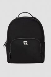 KARL LAGERFELD Czarny plecak Ikon Nylon Backpack. Czarne plecaki KARL LAGERFELD, bez wzorów, z nylonu. W wyprzedaży za 679.99 zł.