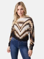 TAIFUN Sweter w kolorze czarno-kremowym rozmiar: 44. Brązowe swetry Taifun, bez wzorów, z wełny, bez ramiączek. Za 250.95 zł.