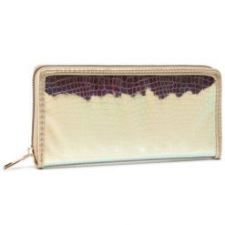 ACCCESSORIES 1W1-024-SS20 Złoty. Żółte portfele ACCCESSORIES, bez wzorów, ze skóry ekologicznej. Za 29.99 zł.