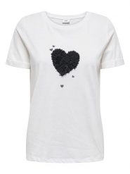 JDY Koszulka w kolorze białym rozmiar: M. Białe bluzki JDY, m, bez wzorów, z bawełny, bez kołnierzyka, bez ramiączek. Za 52.79 zł.