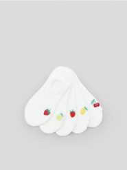 Skarpetki 5 pack - kremowy. Białe skarpety Sinsay, bez wzorów. Za 15.99 zł.