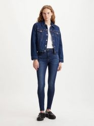 Levi's Dżinsy - Skinny fit - w kolorze granatowym rozmiar: W27/L30. Niebieskie jeansy Levi's®, l, z aplikacjami, z podwyższonym stanem. Za 245.38 zł.