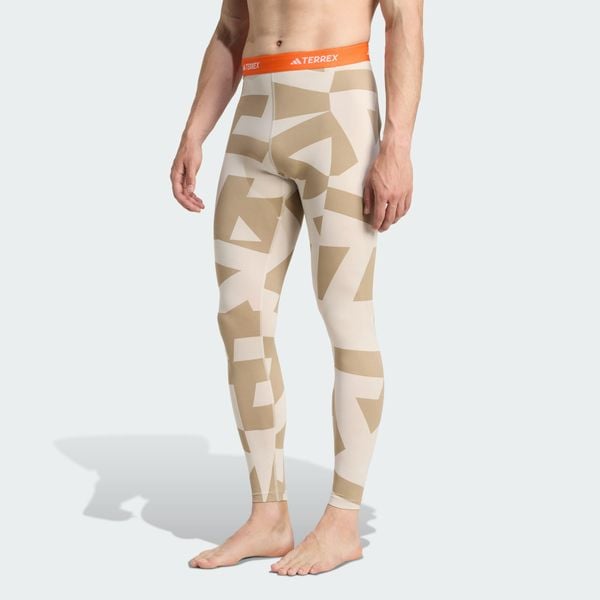Legginsy bazowe Multi Synthetic Base Layer. Brązowe legginsy Adidas, uniwersalny, bez wzorów. Za 219.00 zł.