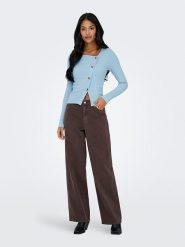 JDY Koszulka "Freya" w kolorze błękitnym rozmiar: L. Niebieskie bluzki JDY, l, bez wzorów, prążkowane, bez kołnierzyka, bez ramiączek. Za 57.99 zł.