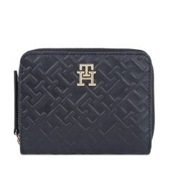 Mały Portfel Damski Tommy Hilfiger. Czarne portfele TOMMY HILFIGER, bez wzorów. Za 179.99 zł.