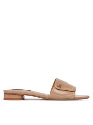 Nine West Klapki S4SH1847-01 Beżowy. Brązowe klapki Nine West, bez wzorów, z materiału, bez obcasa. Za 109.99 zł.