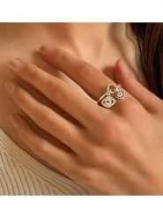 DI GIORGIO Srebrny pierścionek z cyrkoniami rozmiar: 56. Szare pierścionki DI GIORGIO, z cyrkonią, srebrne. Za 130.99 zł.