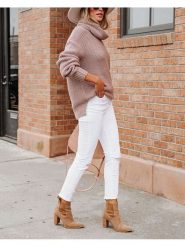 Milan Kiss Golf w kolorze jasnoróżowym rozmiar: M. Różowe golfy Milan Kiss, m, bez wzorów, bez ramiączek. Za 165.99 zł.