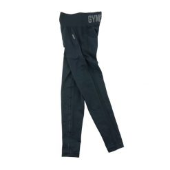 Second life - Legginsy damskie Flex High Gymshark czarne - Jak nowy. Czarne legginsy Gymshark, l, bez wzorów, z materiału. Za 106.46 zł.
