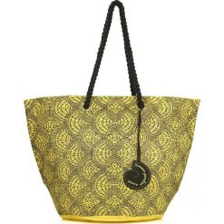 Torebka w kolorze czarno-żółtym - (S)53 x (W)34 x (G)30 cm. Czarne torby na ramię Kazar, Wittchen, bez wzorów, z materiału, na ramię, bez dodatków. W wyprzedaży za 89.95 zł.