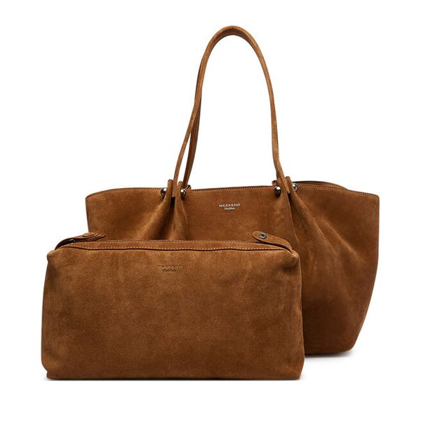 Torebka Weekend Max Mara. Brązowe torebki klasyczne Weekend Max Mara, bez wzorów, bez dodatków. Za 2,729.00 zł.
