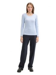 Tom Tailor Koszulka w kolorze błękitnym rozmiar: XL. Niebieskie bluzki Tom Tailor, xl, bez wzorów, bez kołnierzyka, bez ramiączek. Za 52.79 zł.