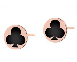 Kolczyki ze stali szlachetnej z emalią - trefl. Kolczyki Elixa, ze stali. Za 129.00 zł.