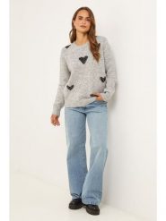 Soft Cashmere Sweter w kolorze jasnoszarym rozmiar: 36/38. Szare swetry Soft Cashmere, bez wzorów, bez ramiączek. Za 148.26 zł.