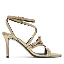 Sandały Just Cavalli. Żółte sandały Just Cavalli, bez wzorów, bez obcasa, na szpilce, bez zapięcia. Za 729.99 zł.
