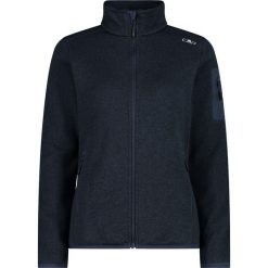 Bluza polarowa damska CMP Haze Jacket Knitted. Niebieskie bluzy CMP, l, bez wzorów, z materiału, z kapturem. Za 241.99 zł.