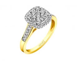 Pierścionek z żółtego złota z diamentami - 0,50 ct - próba 585. Żółte pierścionki Apart, z diamentem, złote. Za 5,790.00 zł.