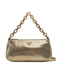 PINKO Torebka Half Moon Baguette Mini AI 25-26 PLTT 105069 A2O9 Złoty. Żółte listonoszki Pinko, bez wzorów, ze skóry, bez dodatków. Za 1,379.00 zł.