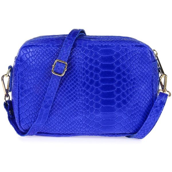 Listonoszka skórzana Beltimore P12 chabrowa. Niebieskie torebki klasyczne bez wzorów, ze skóry, bez dodatków. Za 148.40 zł.