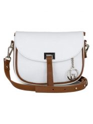 Lia Biassoni Skórzana torebka "Neva" w kolorze białym - 20 x 16 x 6 cm rozmiar: onesize. Białe torby na ramię Lia Biassoni, bez wzorów, z materiału, na ramię, bez dodatków. Za 217.99 zł.