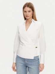 Marciano Guess Bluzka 5GGH06 7299A Biały Regular Fit. Białe bluzki Marciano Guess, z aplikacjami, z bawełny, bez kołnierzyka, bez ramiączek. Za 449.99 zł.