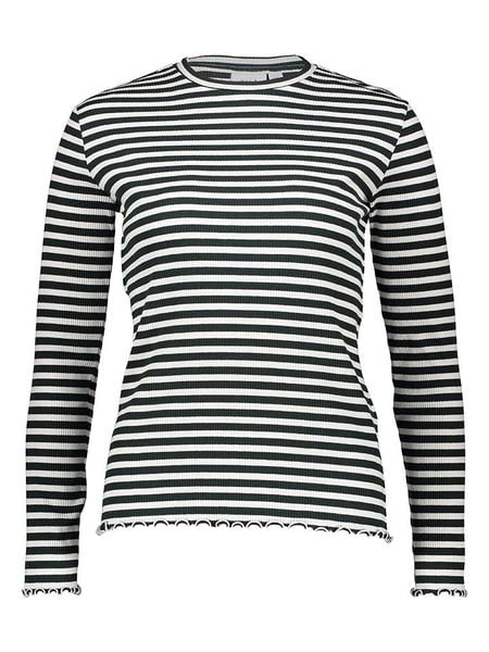 Vila Koszulka w kolorze czarno-białym rozmiar: XS. Białe bluzki Vila, xs, bez wzorów, z bawełny, bez kołnierzyka, bez ramiączek. Za 32.75 zł.