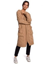 Be Wear Kardigan w kolorze jasnobrązowym rozmiar: L/XL. Brązowe kardigany Be Wear, l, bez wzorów, ze splotem. Za 258.95 zł.