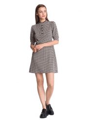 Vive Maria Sukienka "Dandy Day" w kolorze kremowo-czarnym rozmiar: XL. Brązowe sukienki Vive Maria, xl, bez wzorów, bez kołnierzyka, bez ramiączek, mini. Za 127.65 zł.