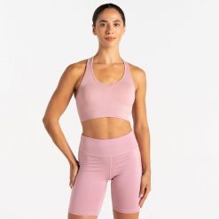 Biustonosz sportowy damski React. Fioletowe bielizna sportowa Dare 2b, bez wzorów. W wyprzedaży za 99.99 zł.