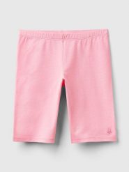 Benetton Bermudy w kolorze jasnoróżowym rozmiar: 160. Różowe szorty Benetton, bez wzorów. Za 30.95 zł.
