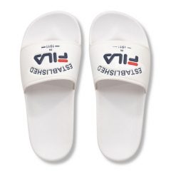 Klapki damskie Fila Baywalk '23 wsuwane basenowe 41. Białe klapki Fila, bez wzorów, bez obcasa. Za 98.56 zł.