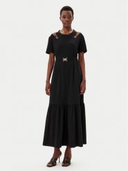 Liu Jo Sport Sukienka codzienna TA5275 JS088 Czarny Regular Fit. Czarne sukienki Liu Jo Sport, na co dzień, xs, bez wzorów, z bawełny, sportowe, bez kołnierzyka, bez ramiączek, proste. Za 539.99 zł.
