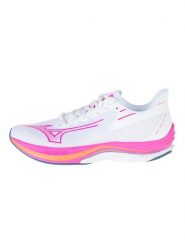 Mizuno Buty "Wave Rebellion Sonic" w kolorze biało-różowym do biegania rozmiar: 40. Białe obuwie sportowe Mizuno, z materiału, bez zapięcia, do biegania. Za 250.94 zł.
