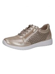 Caprice Skórzane sneakersy w kolorze złotym rozmiar: 38. Żółte trampki Caprice, bez wzorów, bez zapięcia. Za 202.50 zł.