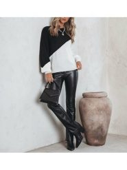 Milan Kiss Sweter w kolorze biało-czarnym rozmiar: M. Białe swetry Milan Kiss, m, bez wzorów, bez ramiączek. Za 126.99 zł.