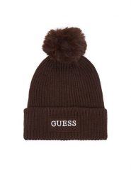 Guess Czapka AW5650 WOL01 Brązowy ciemny. Brązowe czapki Guess, z aplikacjami. Za 154.99 zł.