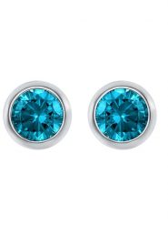 METROPOLITAN Kolczyki-wkrętki z kryształami Swarovski rozmiar: onesize. Niebieskie kolczyki METROPOLITAN, z kryształem, z mosiądzu. Za 41.79 zł.