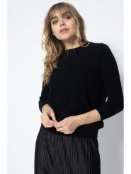 Perfect Cashmere Kaszmirowy sweter "Vanessa" w kolorze czarnym rozmiar: M. Czarne swetry Perfect Cashmere, m, bez wzorów, z kaszmiru, bez ramiączek. Za 211.81 zł.