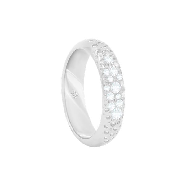 Pierścionek Sparkling 2 posrebrzany. Szare pierścionki Lilou, z cyrkonią, posrebrzane. Za 189.00 zł.