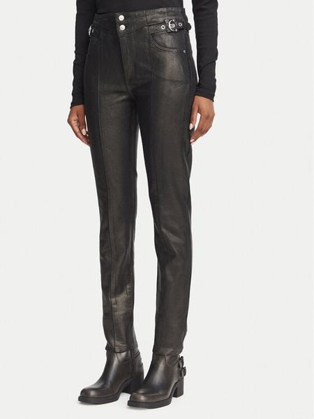 Guess Spodnie materiałowe W6BA32 D2086 Czarny Slim Fit. Czarne spodnie materiałowe Guess, z aplikacjami, z bawełny. Za 614.99 zł.