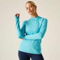 Damska bluza z kapturem Refresh Quick Dry Fleece. Niebieskie bluzy Dare 2b, bez wzorów, z elastanu, z kapturem. Za 279.99 zł.