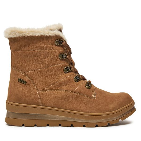 Trzewiki Caprice. Brązowe botki Caprice, bez wzorów, bez obcasa, na płaskiej podeszwie, bez zapięcia. Za 309.99 zł.