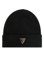 Guess Czapka AM9584 POL01 Czarny. Czarne czapki Guess, z aplikacjami, z materiału. Za 159.99 zł.
