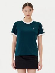 Adidas T-Shirt 3-Stripes JY4855 Zielony Regular Fit. Zielone t-shirty Adidas, s, bez wzorów, z bawełny, bez kołnierzyka, bez ramiączek. Za 139.99 zł.
