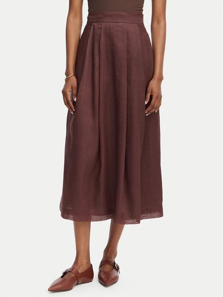 Marella Spódnica trapezowa Gettito 2613101042 Brązowy Regular Fit. Brązowe spódnice Marella, bez wzorów, trapezowe. Za 538.99 zł.