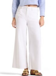 Cambio Dżinsy z zawartością lnu - Palazzo Cropped Kobiety Bawełna biały, 34. Białe jeansy Cambio, uniwersalny, bez wzorów. Za 549.95 zł.