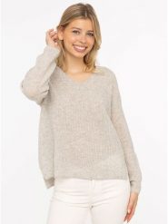 Zwillingsherz Kaszmirowy sweter w kolorze kremowym rozmiar: M. Brązowe swetry Zwillingsherz, m, bez wzorów, z kaszmiru, bez ramiączek. Za 440.95 zł.
