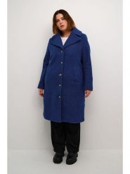 KAFFE curve Płaszcz przejściowy w kolorze niebieskim rozmiar: 46. Niebieskie płaszcze KAFFE curve, bez wzorów, bez kaptura. Za 217.99 zł.